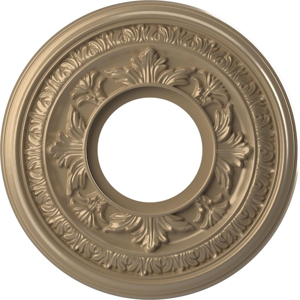 Ekena Millwork Baltimore PVC Medallion (Canopies up to 4 1/4"), 10"OD x 3 1/2"ID x 3/4"P, Metallic Champagne Mist CMP10BAECE - main